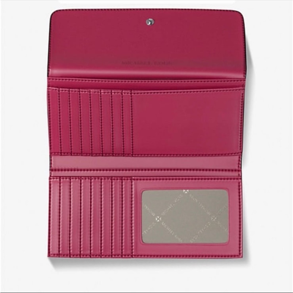 MICHAEL KORS Jet Set Travel Signature
Logo Tri-Fold Wallet DARK RASPBERRY MULTI - Picture 13 of 16